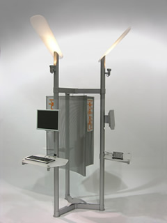 Interactive computer kiosk display frames